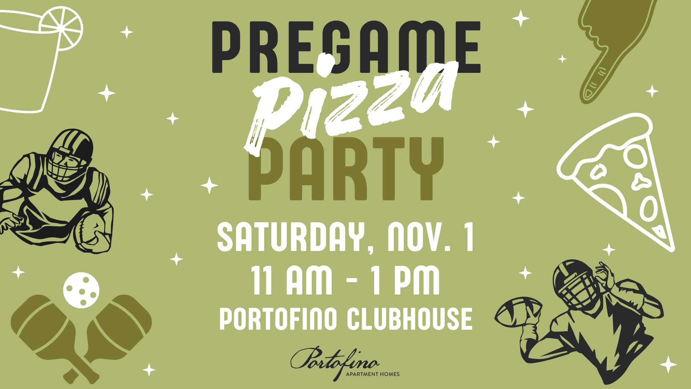 Game Day Vibes: Join Us for Portofino’s Pregame Pizza Party!
